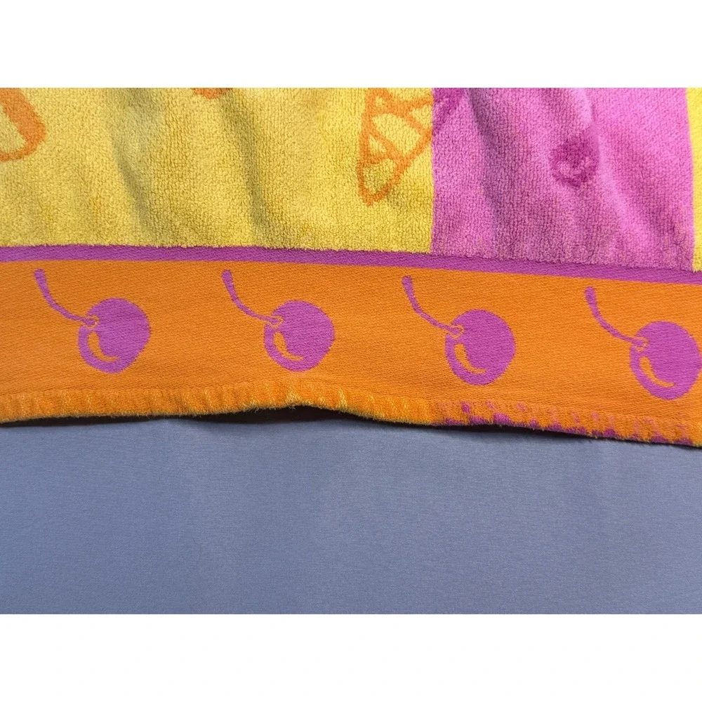 Lot of 3 Beach Towels Multi Color Ice Cream Melting Smiley Face Zoo Animals